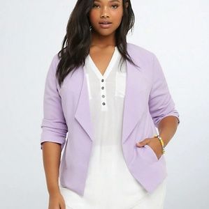 torrid Jackets & Coats - Torrid Lavender Drape Front Blazer torrid Jackets & Coats - Torrid Lavender Drape Front Blazer